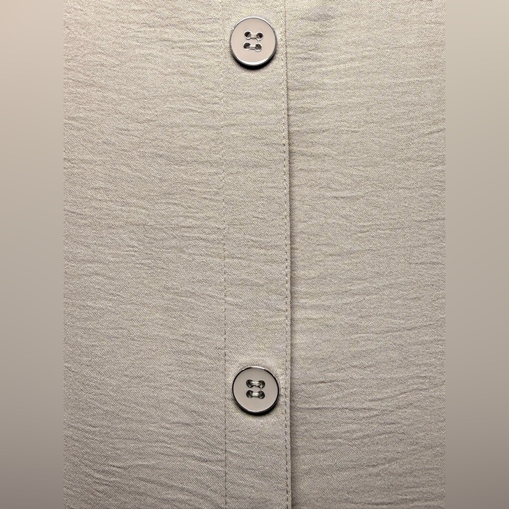 New Nwot Multiples Women's Tan 3/4 Sleeve Blouse … - image 4